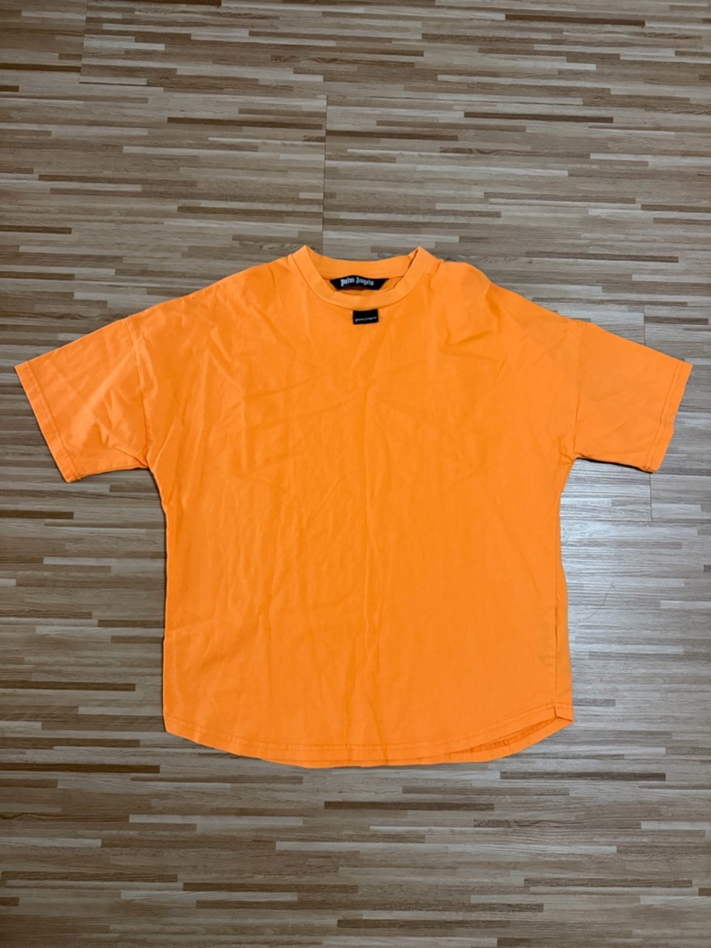 Palm Angels Orange Short Sleeve Crewneck Tee